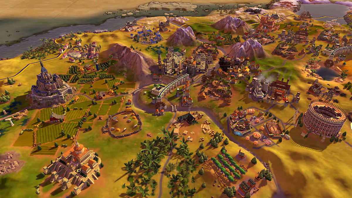 a 500-foot view of a civilization in the game civilization